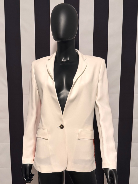 Faconnable Jackets & Blazers - Faconnable Ivory Single-Button Tailored Blazer